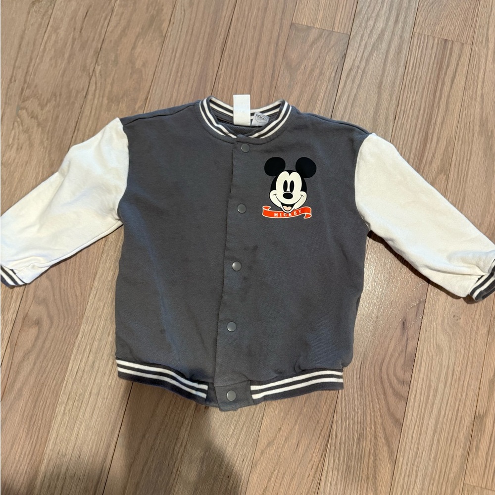 Boys Mickey Mouse button down sweatshirt 3T